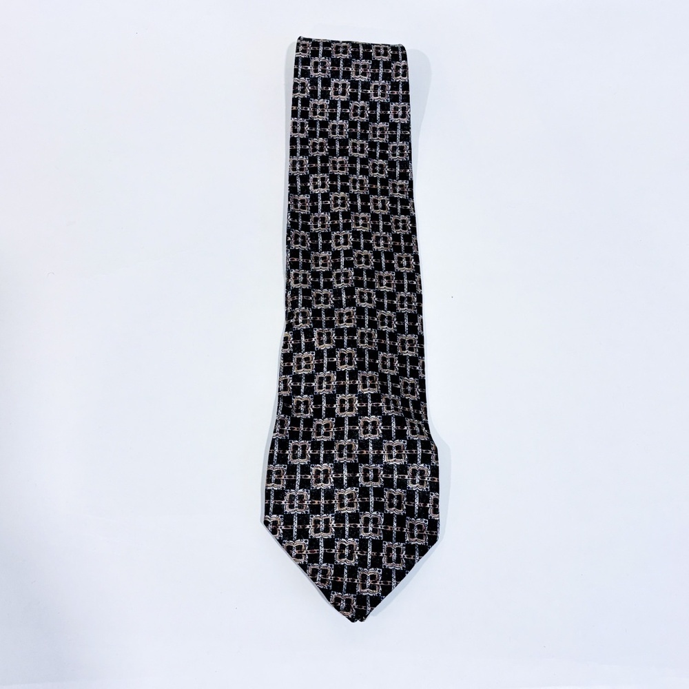 GEOFFREY BEENE Floral khaki tie